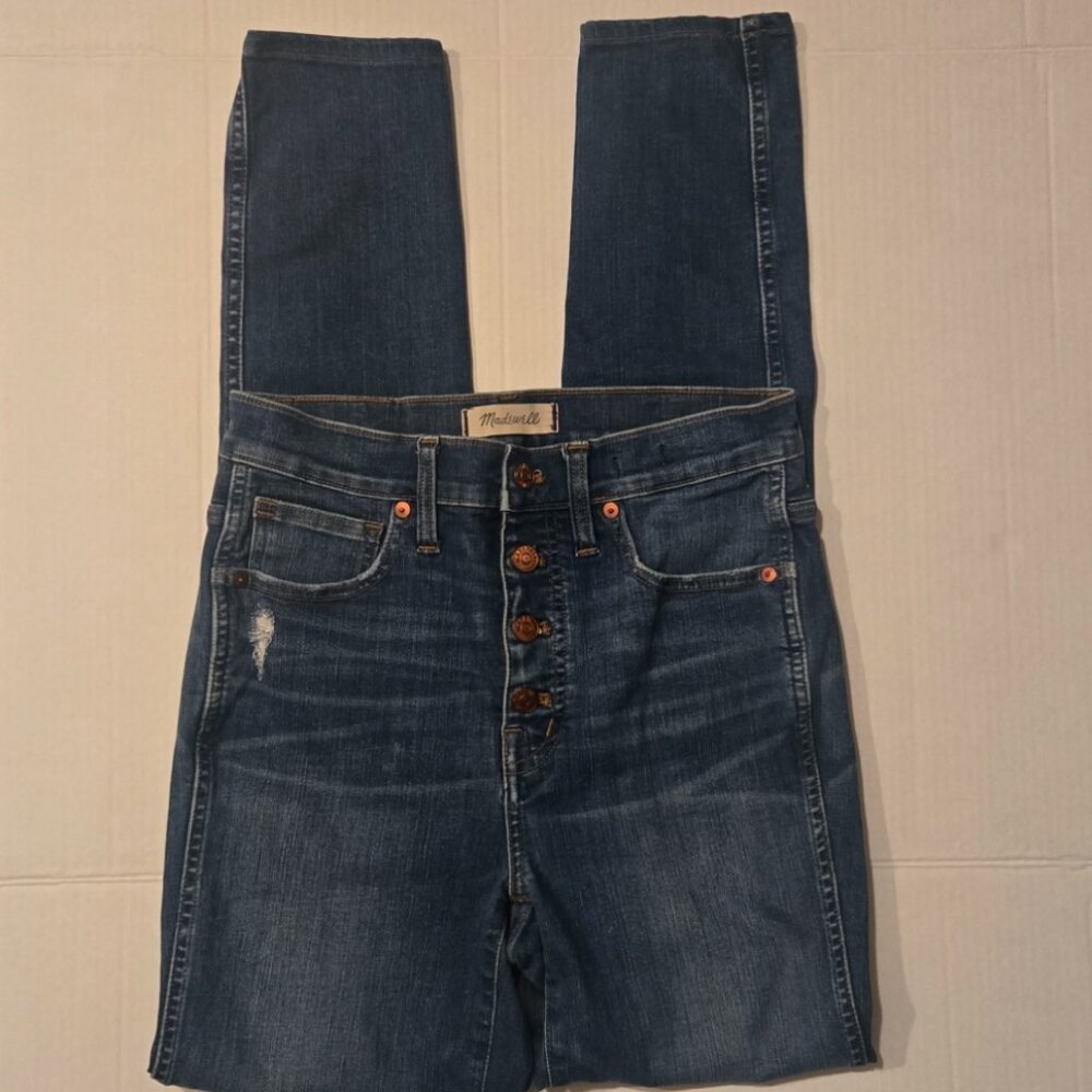 Madewell 10in High Rise Skinny 27T Tall 4 Button Fly